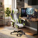 Bureaustoel Luxe ECO-leer Wit-Grijs | Premium | OP=OP, Huis en Inrichting, Stoelen, Wit, Ergonomisch, Nieuw, Leer