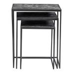 Salontafel Mangohout S Carlin Set Van 3, Huis en Inrichting, Tafels | Salontafels, Minder dan 50 cm, Verzenden, Nieuw, Minder dan 50 cm