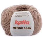 Katia Merino Aran - 74 donkerbeige - Merinogaren, Hobby en Vrije tijd, Breien en Haken, Ophalen of Verzenden, Nieuw