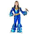 Kostuum Dancing Queen Kind Blauw, Kleding | Dames, Carnavalskleding en Feestkleding, Ophalen of Verzenden, Nieuw