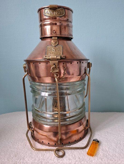 George Bocock & Co Ltd Anchor lamp - Anchor - Glas, Messing,, Antiek en Kunst, Curiosa en Brocante