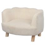 Teddy rib huisdierenfauteuil - wit - 58 x 46 x 40 cm, Huis en Inrichting, Fauteuils, Verzenden, Nieuw