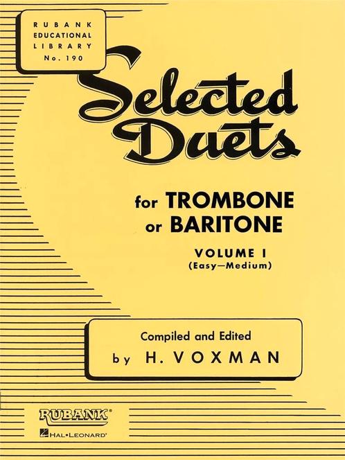 Rubank Selected Duets for Trombone Volume I, Muziek en Instrumenten, Bladmuziek, Trombone, Nieuw, Ophalen of Verzenden