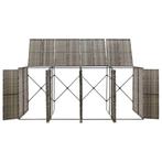 Containerberging viervoudig 274x80x117 cm poly rattan grijs, Huis en Inrichting, Verzenden, Nieuw