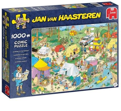 Jan van Haasteren - Kamperen in het Bos Puzzel (1000, Hobby en Vrije tijd, Denksport en Puzzels, Nieuw, Verzenden
