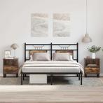 vidaXL Nachtkastjes 2 st 40x35x50 cm bewerkt hout gerookt, Huis en Inrichting, Slaapkamer | Nachtkastjes, Minder dan 45 cm, Verzenden