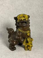 Zeer Grote Set Chinese Foo Dogs 5 kg - Brons - China - Eind, Antiek en Kunst