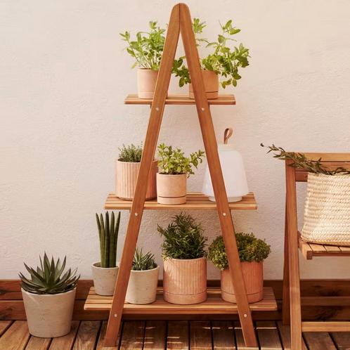 *WOONWINKEL* Kave Home Victora Tuinkast Massief Acaciahout, Tuin en Terras, Tuinsets en Loungesets, Nieuw, Verzenden