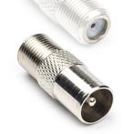 F connector - coax (IEC) adapter - Nedis, Verzenden, Nieuw