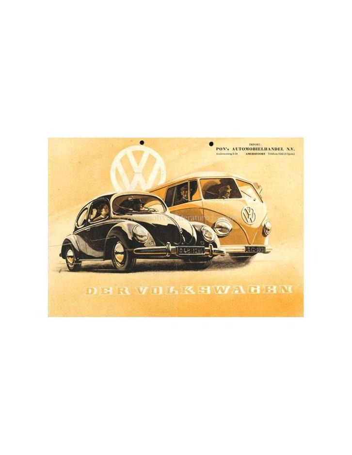 1951 VOLKSWAGEN KEVER / TRANSPORTER BROCHURE DUITS, Boeken, Auto's | Folders en Tijdschriften, Volkswagen