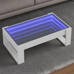 vidaXL Salontafel met Infinity LED 90x53x30 cm wit, 50 tot 100 cm, Verzenden, Nieuw, 50 tot 100 cm