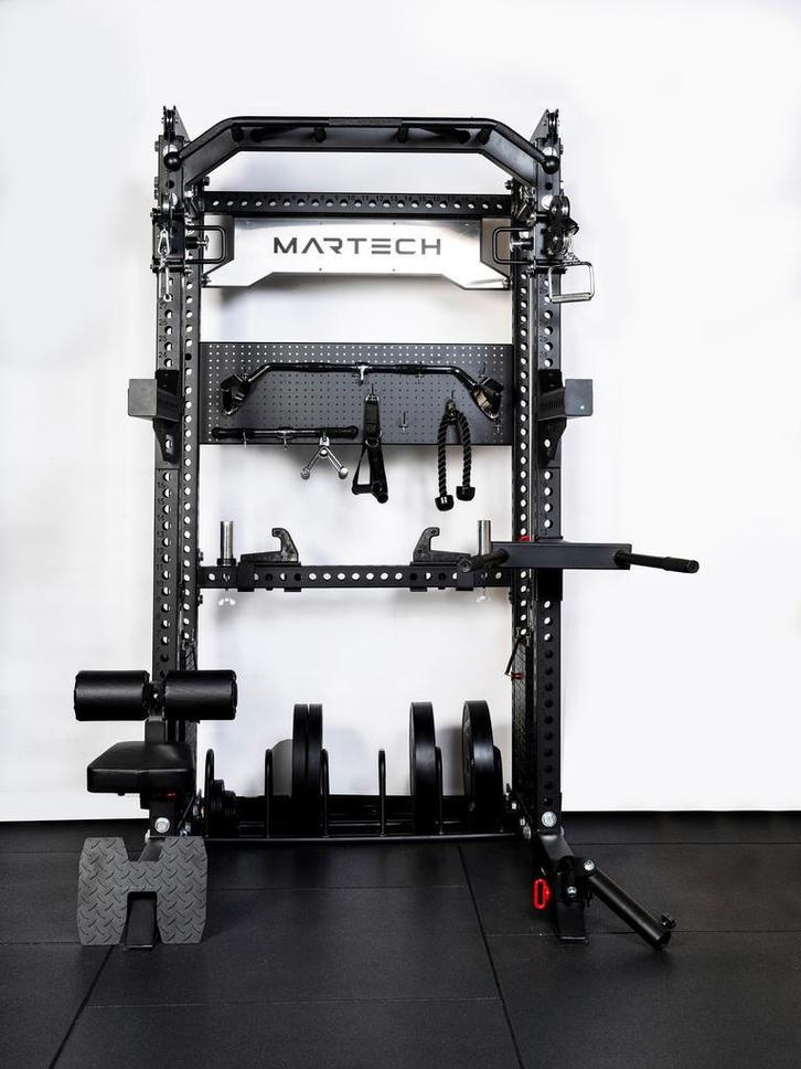 Martech M8 2IN1 power rack & cable station set + attachments, Sport en Fitness, Fitnessapparatuur, Nieuw, Verzenden