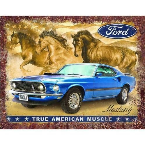 Grote collectie Ford Mustang metalen wandborden reclamebord