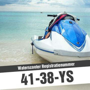 Registratienummer voor uw waterscooter beschikbaar voor biedingen