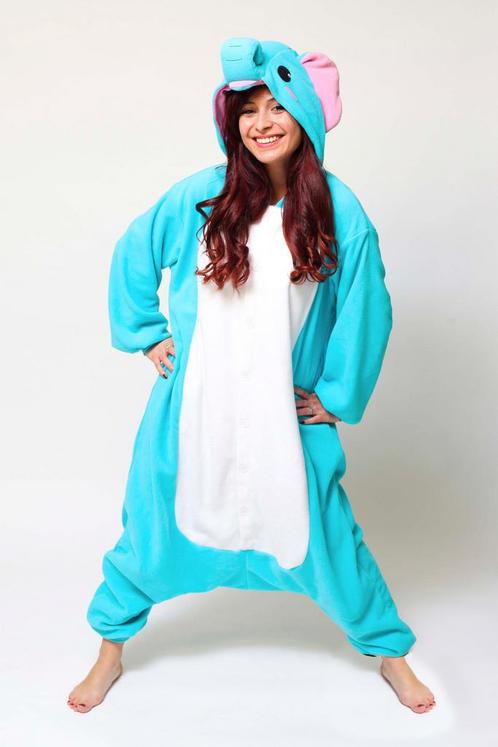 Onesie Blauwe Olifant Pak 140-146 Olifantenpak Kostuum Blauw, Kinderen en Baby's, Carnavalskleding en Verkleedspullen, Nieuw, Ophalen of Verzenden