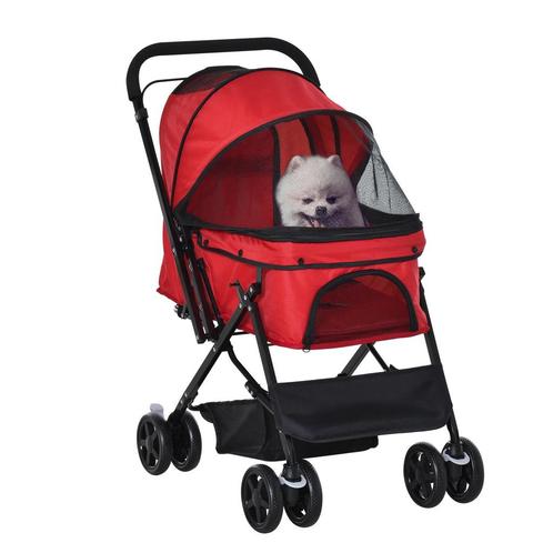 TRUUSK Hondenwagen Oxford Rood 76,5x52x95cm Kleine Honden &, Dieren en Toebehoren, Honden-accessoires, Nieuw, Verzenden