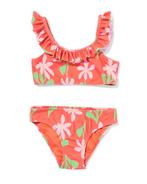 HEMA Kinderbikini bloemen koraal van €15.99 voor €11.99 sale, Verzenden, Nieuw