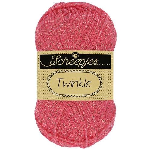 Scheepjes Twinkle - 929 koraalrood - Katoen Glittergaren m, Hobby en Vrije tijd, Breien en Haken, Ophalen of Verzenden