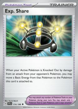 Exp Share 174/198 reverse holo Scarlet en Violet, Hobby en Vrije tijd, Verzamelkaartspellen | Pokémon, Losse kaart, Nieuw, Foil