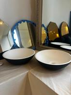 Set van 2 waskommen Ø37,5 cm – mat zwart/wit, strak design, Nieuw