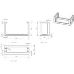 Xellanz Frame voor Fontein - 400x150x220mm - RVS, Huis en Inrichting, Badkamer | Badkamermeubels, Ophalen of Verzenden, Nieuw