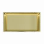 Mat goud RVS Inbouwnis 30x60x10cm met tegelflens en LED, Doe-het-zelf en Verbouw, Sanitair, Verzenden, Nieuw