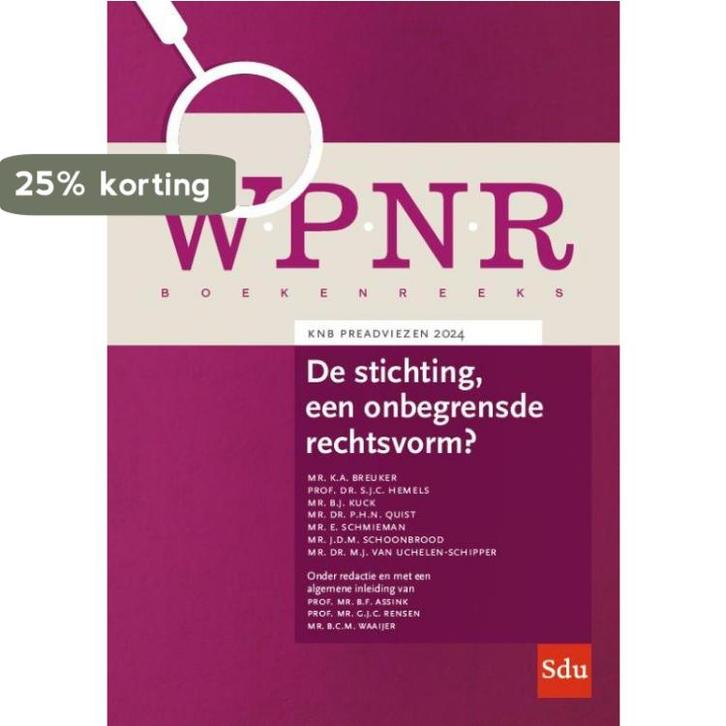 De stichting, een onbegrensde rechtsvorm? / WPNR Boekenreeks, Boeken, Wetenschap, Zo goed als nieuw, Verzenden