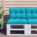 vidaXL Palletkussens 2 st stof turquoise, Huis en Inrichting, Woonaccessoires | Kussens, Verzenden, Nieuw