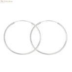 Zilveren creolen oorringen groot 45 mm 1.5 mm breed, Sieraden, Tassen en Uiterlijk, Oorbellen, Verzenden, Nieuw, Zilver