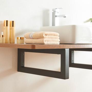 Ophangbeugel set van 2 Hawangen 45x20 cm zwart [en.casa] beschikbaar voor biedingen