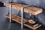 Massief houten consoletafel BARRACUDA 140cm bruin teak, Huis en Inrichting, Tafels | Salontafels, Ophalen of Verzenden, Nieuw