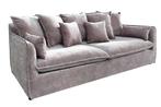 Grote 3-zitsbank HEAVEN 200 cm taupe fluwelen binnenvering, Huis en Inrichting, Banken | Bankstellen, Ophalen of Verzenden, Nieuw