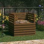 vidaXL Compostbak 80x80x78 cm massief grenenhout honingbruin, Tuin en Terras, Overige Tuin en Terras, Verzenden, Nieuw