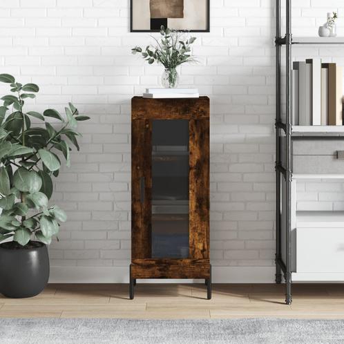 vidaXL Dressoir 34,5x34x90 cm bewerkt hout gerookt eiken, Huis en Inrichting, Kasten | Dressoirs, 25 tot 50 cm, Nieuw, Minder dan 50 cm