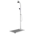 vidaXL Buitendouche met grijze basis 220 cm aluminium, Tuin en Terras, Verzenden, Nieuw
