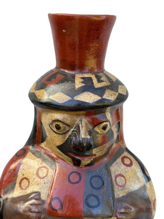 Vase 33 cm anthropomorphe Guérrier - sculptuur - Peru, Antiek en Kunst, Kunst | Niet-Westerse kunst