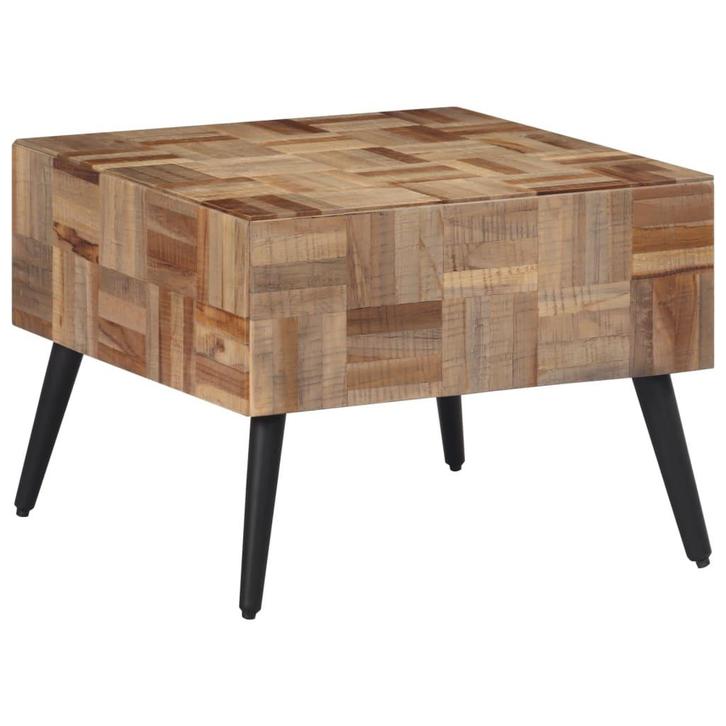 vidaXL Salontafel 55x55x40 cm massief gerecycled teakhout, Huis en Inrichting, Tafels | Bijzettafels, Nieuw, Verzenden
