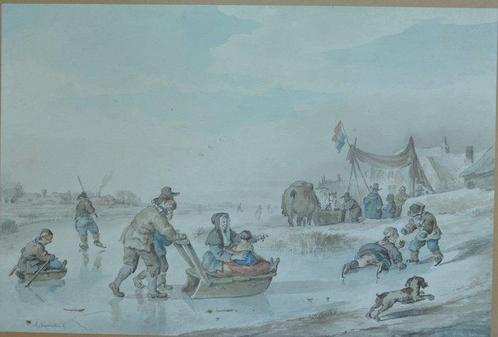 Andries Vermeulen (1763-1814) - IJsgezicht, Antiek en Kunst, Kunst | Schilderijen | Klassiek