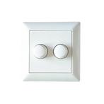 Afdekraam inclusief dubbele draaiknop LED Dimmer Wit Berker, Doe-het-zelf en Verbouw, Elektra en Kabels, Ophalen of Verzenden