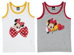 2 pack Meisjes onderhemden - Minnie Mouse - Wit/Grijs, Nieuw, Verzenden
