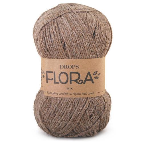 DROPS Flora Mix - 08 bruin - Wol Garen, Hobby en Vrije tijd, Breien en Haken, Ophalen of Verzenden