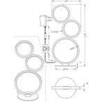 LED Tafellamp - Rond - Mat Zwart - Warm Wit 3000K, Huis en Inrichting, Lampen | Tafellampen, Ophalen of Verzenden, Nieuw, Metaal