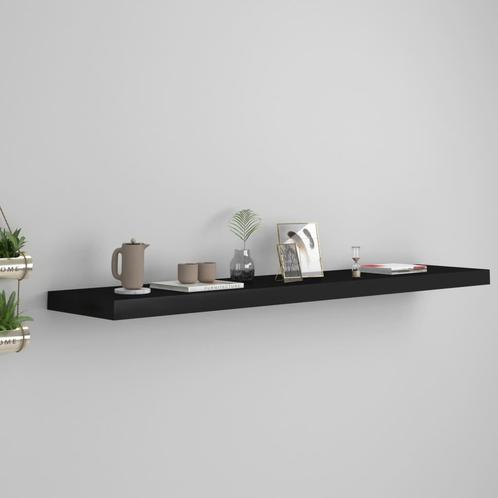 vidaXL Wandschap zwevend 120x23,5x3,8 cm MDF zwart, Huis en Inrichting, Woonaccessoires | Wandplanken en Boekenplanken, Nieuw