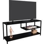 TV Meubel Livion Bravino – 120x50x33 cm – Zwart –, Huis en Inrichting, Ophalen of Verzenden, Nieuw, Metaal
