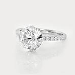 Zonder Minimumprijs - Ring - 14 karaat Witgoud, IGI 3.00ct, Nieuw