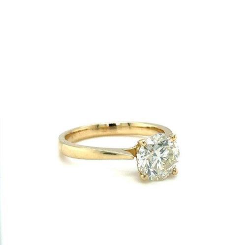 Ring - 14 karaat Geel goud - 2.01ct. tw. Diamant, Sieraden, Tassen en Uiterlijk, Ringen