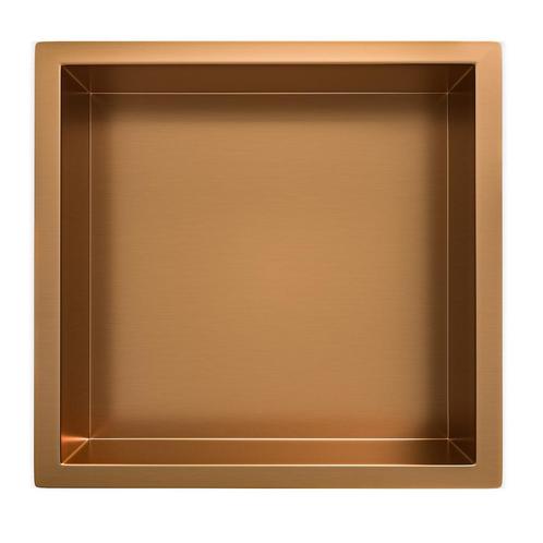 Inbouwnis Wiesbaden Novi 30x30x7cm Geborsteld Brons Koper, Doe-het-zelf en Verbouw, Sanitair, Bad, Nieuw, Ophalen of Verzenden