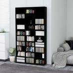 vidaXL Cd-kast 102x16x177,5 cm bewerkt hout zwart, Huis en Inrichting, Woonaccessoires | Cd- en Dvd-rekken, Verzenden, Nieuw