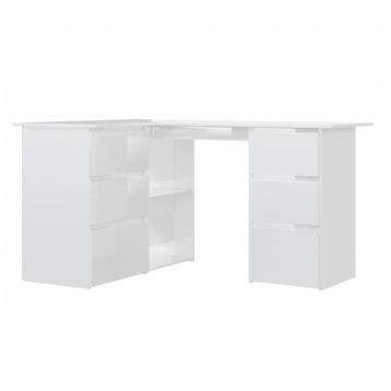 Hoekbureau 145cm Wit | Retourdeal | Bureau met Lades - 41%! beschikbaar voor biedingen