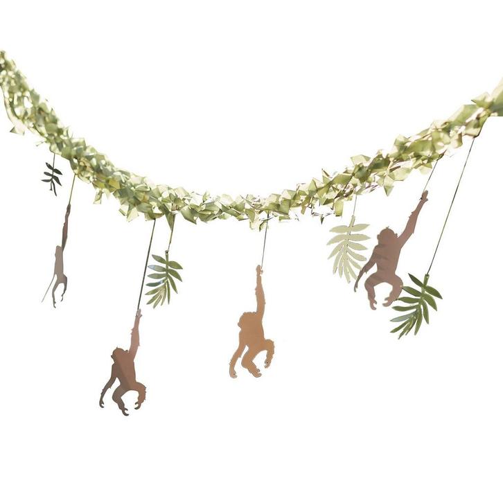 Hangdecoratie Slinger Apen 4m, Hobby en Vrije tijd, Feestartikelen, Nieuw, Verzenden